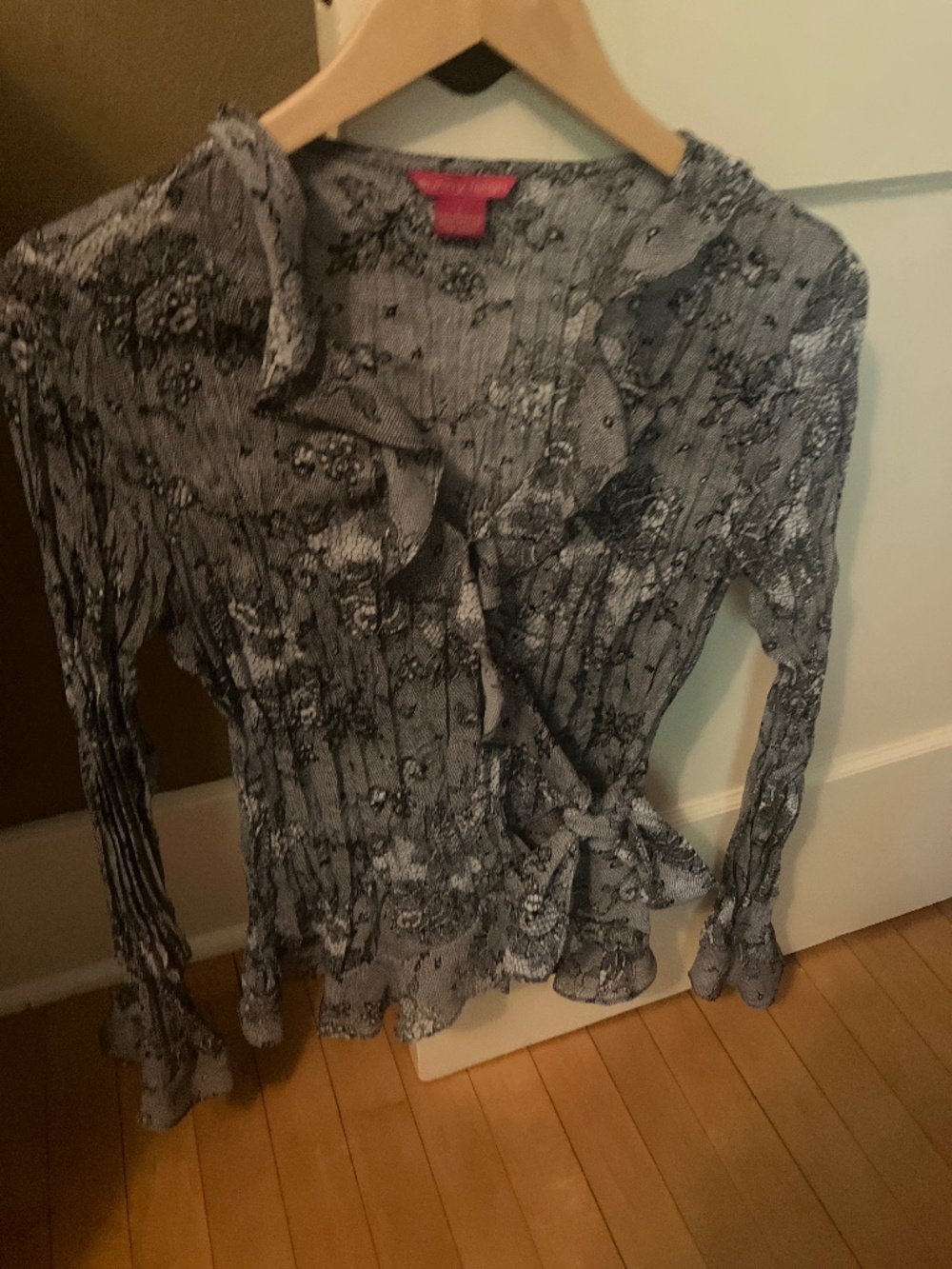 Sunny Sleigh wrap blouse